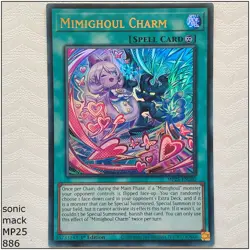 Mimighoul Charm - MP25-EN260 - Ultra Rare 1st Edition Yugioh - Image 1