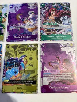 One Piece Winner Lot of 8 Cards NM Portgas.D.Ace, Charlotte Katakuri, Crocodile - Image 3