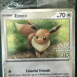 Pokemon Eevee TCG Holo Stamped Holiday Calendar Card 133/165 Sealed - Image 2