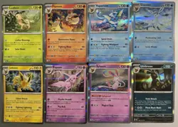Pokemon Eeveelution Complete Holo Rare 8 Card Set Lot Prismatic Evolutions - Image 1