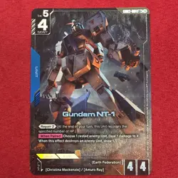 Bandai Gundam Card Game Gundam NT-1 GDG-ST01 LR+1 Foil Cost 4 English - Image 1