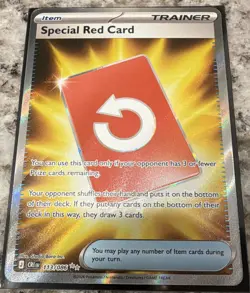 Pokemon TCG Special Red Card 113/086 CRI Trainer-Item Full Art Holo Rare GEM - Image 2
