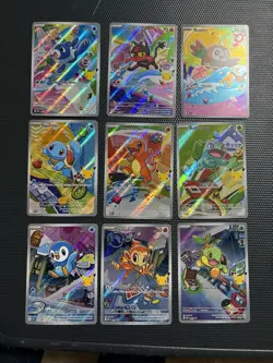 Pokemon TCG First Partner Illustration Collection 2025 Promo 9-Card Lot - Image 1
