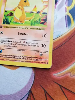 Charmander 46/102 - 1ST EDITION - Shadowless - Base Set - Pokemon Card - HP/DMG - Image 2