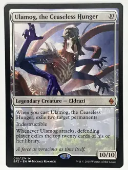 Ulamog, the Ceaseless Hunger NM Battle for Zendikar 015/274 MTG Regular - Image 1