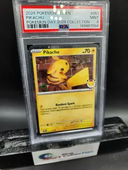 2026 POKEMON TEMPORAL FORCES POKEMON DAY 2026 COLLECTION #051 PIKACHU PSA 9 - Image 2