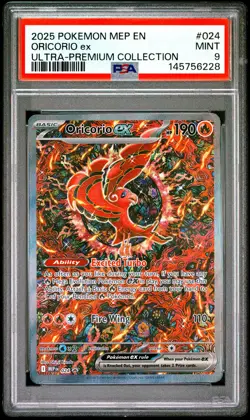 2025 POKEMON MEP EN-ME BLACK STAR PROMO #024 ORICORIO EX PSA 9 - Image 1