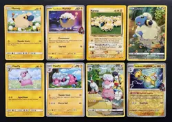 8x Mareep Flaaffy Ampharos Pokemon Species Collection W/ Illustration Rares - Image 1