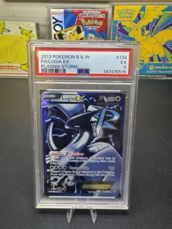 Pokemon 2013 Plasma Storm Lugia EX 134/135 Full Art Holo PSA 5 - Image 1