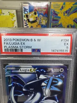 Pokemon 2013 Plasma Storm Lugia EX 134/135 Full Art Holo PSA 5 - Image 2