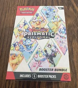 Pokemon Scarlet & Violet Prismatic Evolutions Booster Bundle Box - 6 Packs - Image 1