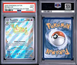 PSA 9 MINT 2025 Pokemon SVP Reuniclus #212 Black Bolt Tech Sticker Holo - Image 3