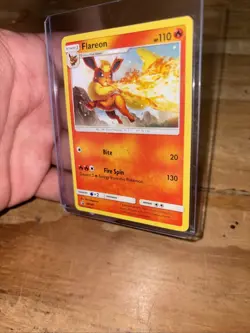 Pokemon TCG Flareon SM186 Let's Play, Eevee! Black Star Promo LP - Image 1