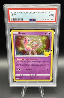 2021 POKEMON CELEBRATIONS #011 MEW PSA 9 - Image 1