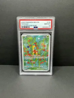 2025 POKEMON MEG EN-MEGA EVOLUTION 136 SHUCKLE ILLUSTRATION RARE PSA 10 GEM - Image 1