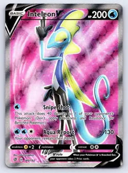 Inteleon V 180/192 Ultra Rare Rebel Clash Pokemon Near Mint - Image 1
