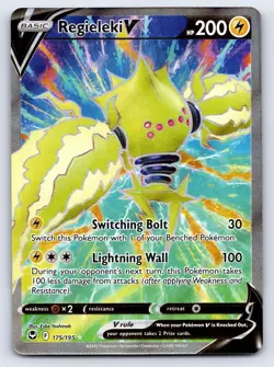 Regieleki V 175/195 Ultra Rare Silver Tempest Pokemon Near Mint - Image 1