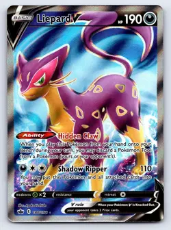Liepard V 180/198 Ultra Rare Chilling Reign Pokemon Near Mint - Image 1