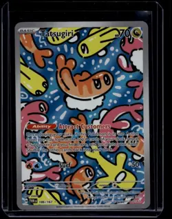Pokemon TCG Tatsugiri 186/167 Twilight Masquerade Illustration Rare NM A - Image 1
