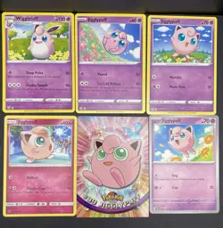 12x Pokemon Cards Jigglypuff Wigglytuff Igglybuff Lot - Fairy Vintage Topps TCG - Image 2