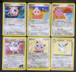 12x Pokemon Cards Jigglypuff Wigglytuff Igglybuff Lot - Fairy Vintage Topps TCG - Image 4