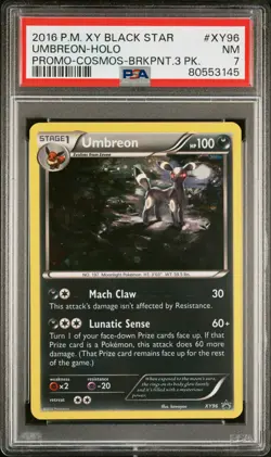 2016 POKEMON BLACK STAR PROMO UMBREON #XY96 HOLO FOIL PSA 7 NM #80553145 - Image 1