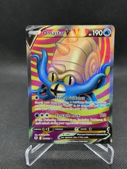 Pokemon SWSH12: Silver Tempest #174/195 Ultra Rare,Holo Omastar V (Full Art) - Image 1