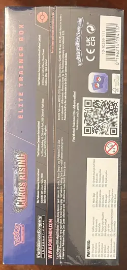 Pokemon Chaos Rising Elite Trainer Box Factory Sealed ETB *small tear right seal - Image 3