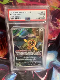 2025 Pokemon M2a Japanese Art Rare #213 Fan Rotom PSA 10 GEM MINT - Image 1