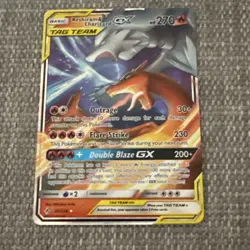 Pokemon TCG Reshiram Charizard Tag Team GX 20/214 Holo Ultra Card NM CLEAN - Image 1