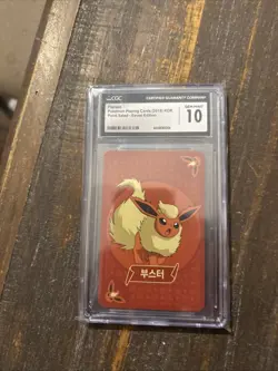 flareon Pokemon Playing Cards 2019 Kor Point Salad Gem Mint 10 - Image 1