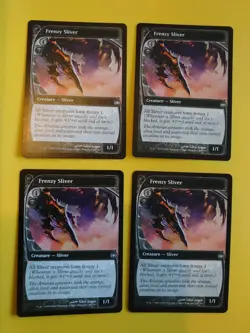 MTG Frenzy Sliver Future Sight Playset 4 cards as pics - Image 1