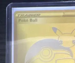 Pokemon Gold Poke Ball Pokeball Celebrations Promo Pikachu Trainer Card NearMint - Image 4