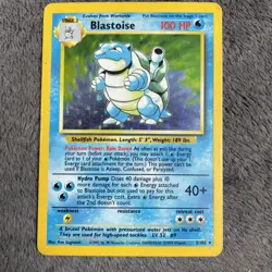 Pokemon TCG Base Set Blastoise 2/102 Holo Rare Pokemon Card 1999 Played - Image 2