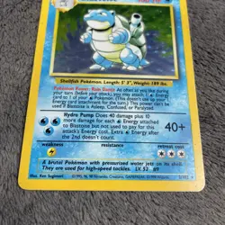 Pokemon TCG Base Set Blastoise 2/102 Holo Rare Pokemon Card 1999 Played - Image 3