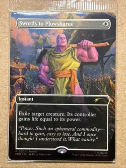 Swords To Plowshares Magic The Gathering Foil PSA Promo Sealed Trading Card. - Image 1