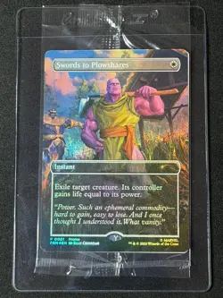 MTG Magic the Gathering PSA Exclusive Swords to Plowshares Thanos FOIL SEALED 2 - Image 1