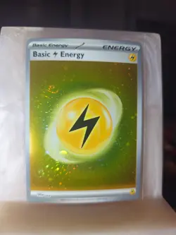 Lightning Energy Cosmos Holo Basic SVE 004 Near Mint Pokemon TCG 4 swirls! - Image 1