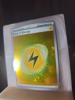 Lightning Energy Cosmos Holo Basic SVE 004 Near Mint Pokemon TCG 4 swirls! - Image 2
