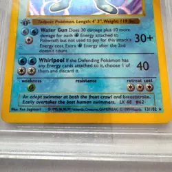 1999 Pokemon Base Set 1st Edition Thick Stamp Poliwrath Holo #13 BGS 6.5 EX-MT+ - Image 3