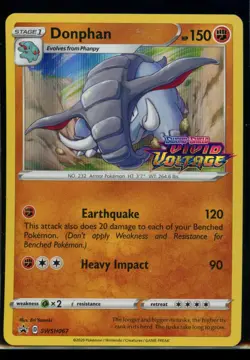 POKEMON DONPHAN (PRERELEASE) SWSH067 HOLO PROMO SWORD & SHIELD PROMO | NM/M - Image 1