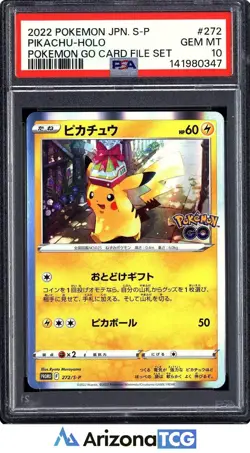 Pokemon 2022 Pikachu 272/S-P Pokemon GO Card File Set Japanese GEM MINT PSA 10 - Image 1