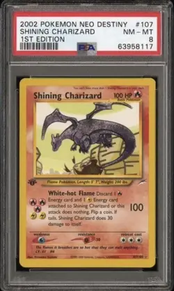 ⭐🔥2002 Pokemon Neo Destiny 1st Edition #107/105 Shining Charizard PSA 8🔥⭐ - Image 1