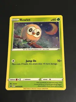 Pokemon TCG Rowlet SWSH220 SWSH: Sword & Shield Promo Cards Holo - Image 1