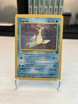 Pokemon Lapras 10/62 Fossil Rare Holo LP Vintage WOTC 1999 - Image 1