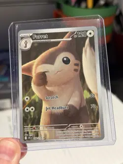 Pokemon TCG Furret 168/159 Journey Together Illustration Rare - Image 3