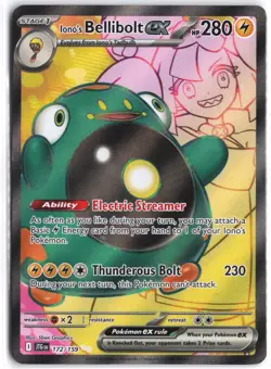 Iono's Bellibolt ex 172/159 Ultra Rare Journey Together Pokemon NM - Image 1