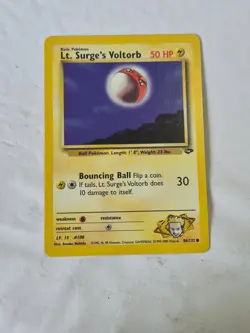 Lt. Surge's Voltorb 86/132 Common Gym Challenge Pokemon Unlimited Lightly Played - Image 1