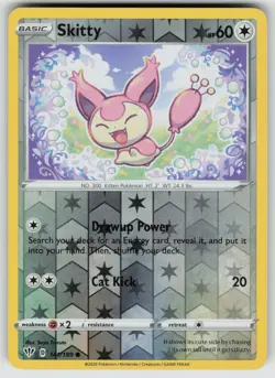 Skitty 141/189 Common Darkness Ablaze Pokemon Reverse Holo Near Mint - Image 1