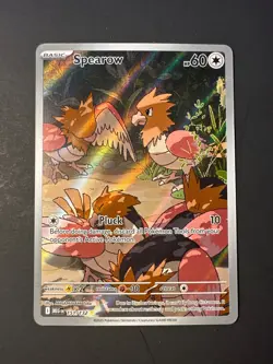 2025 Pokemon Mega Evolutions Spearow 151 /132 Full Art Illustration rare holo - Image 1
